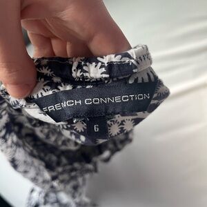 French Connection Black and White Patterned Shirt
